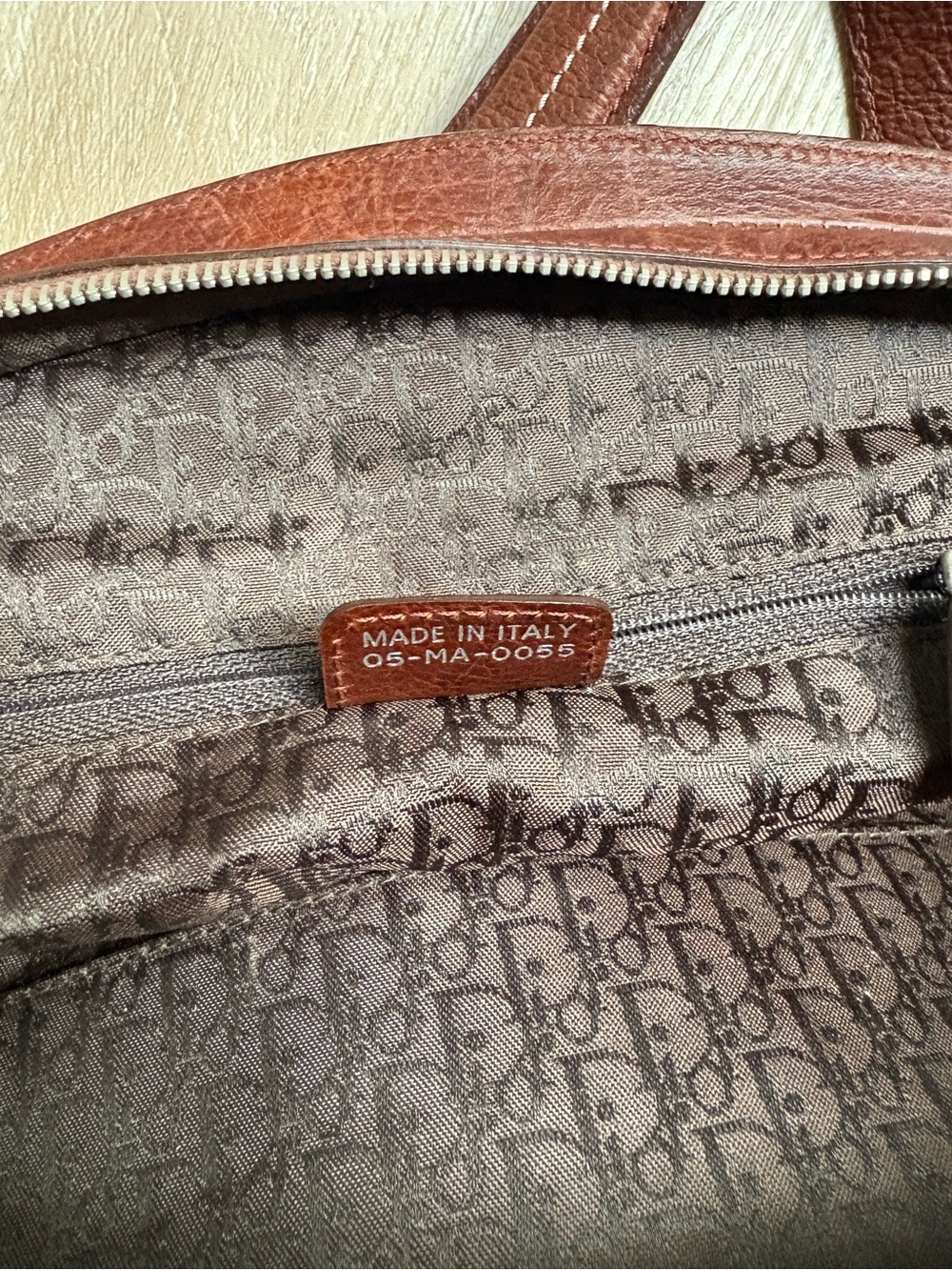 Leather Dior Vintage Handbag Stitch Floral Design - Picture 7 of 8